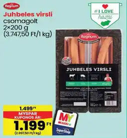 Spar Regnum Juhbeles virsli ajánlat