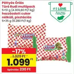 Spar Pöttyös Óriás Túró Rudi multipack ajánlat