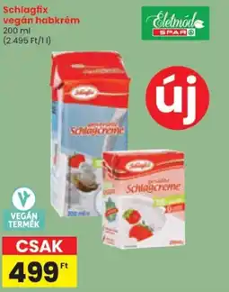 Spar Schlagfix vegán habkrém ajánlat