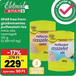 Spar SPAR free from gluténmentes puffasztott rizs ajánlat