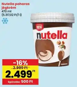 Spar Nutella poharas jégkrém ajánlat