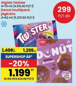 Spar Algida Twister / Donut multipack jégkrém ajánlat