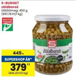 Spar S-BUDGET zöldborsó ajánlat