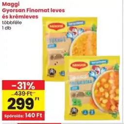 Spar Maggi Gyorsan Finomat leves és krémleves ajánlat