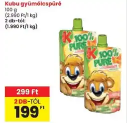Spar Kubu gyümölcspüré ajánlat