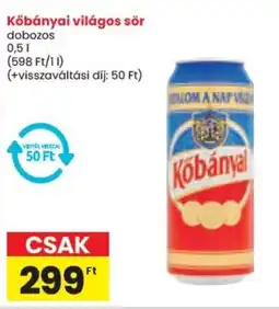 Spar Kőbányai világos sör ajánlat