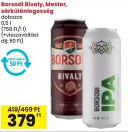 Spar Borsodi Bivaly, Mester, sörkülönlegesség ajánlat