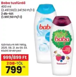 Spar Baba tusfürdő ajánlat