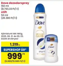 Spar Dove dezodorspray ajánlat
