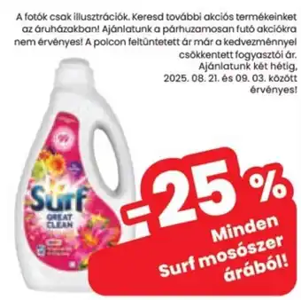 Spar Surf mosószer ajánlat