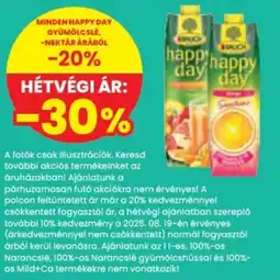 Spar Happy day gyümölcslé, -nektár ajánlat