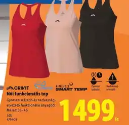 Lidl CRIVIT Női funkcionális top ajánlat