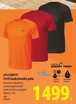 Lidl CRIVIT Férfi funkcionális póló ajánlat