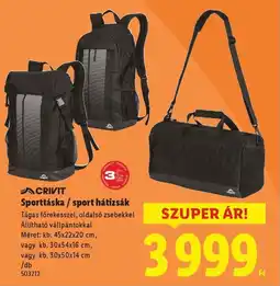 Lidl CRIVIT Sporttáska / sport hátizsák ajánlat