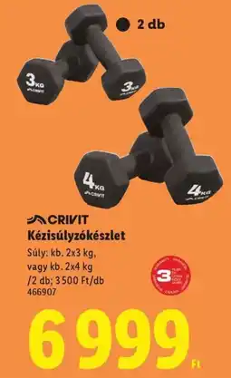 Lidl CRIVIT Kézisúlyzókészlet ajánlat