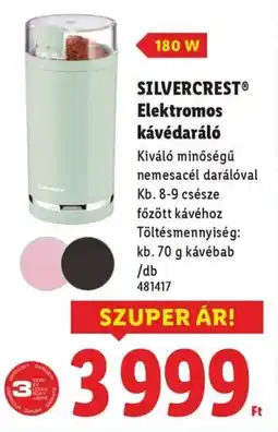 Lidl SILVERCREST Elektromos kávédaráló ajánlat
