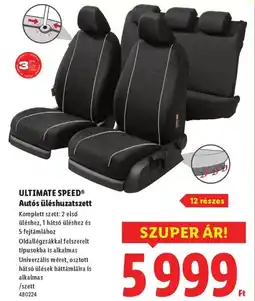 Lidl ULTIMATE SPEED Autós üléshuzatszett ajánlat