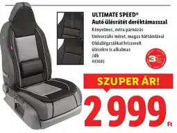 Lidl ULTIMATE SPEED Autó ülésrátét deréktámasszal ajánlat