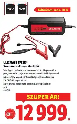 Lidl ULTIMATE SPEED Prémium akkumulátortöltő ajánlat