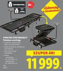 Lidl PARKSIDE PERFORMANCE Prémium szerelőágy ajánlat