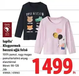 Lidl Lupilu Kisgyermek hosszú ujjú felső ajánlat