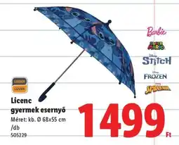 Lidl Licenc gyermek esernyő ajánlat