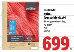 Lidl Crelando Spirál jegyzetblokk ajánlat