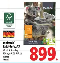 Lidl Crelando Rajztömb ajánlat