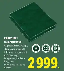 Lidl PARKSIDE Takaróponyva ajánlat