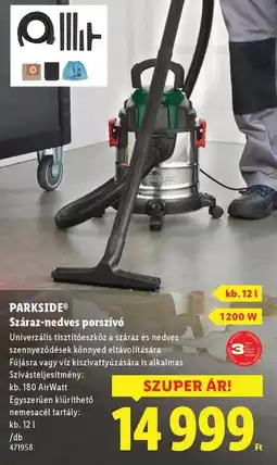 Lidl PARKSIDE Száraz-nedves porszívó ajánlat
