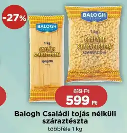 Real Balogh Családi tojás nélküli száraztészta ajánlat