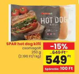 Spar SPAR hot dog kifli ajánlat