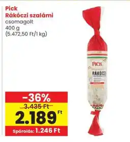 Spar PICK Rákóczi szalámi ajánlat