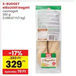 Spar S-BUDGET elősütött bagett ajánlat