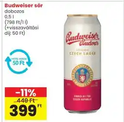 Spar Budweiser sör ajánlat