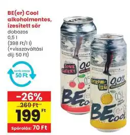 Spar BE(er) Cool alkoholmentes, ízesített sör ajánlat