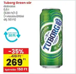 Spar Tuborg Green sör ajánlat