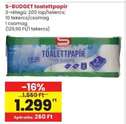 Spar S-BUDGET toalettpapír ajánlat