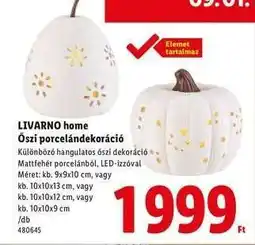 Lidl LIVARNO home Őszi porcelándekoráció ajánlat