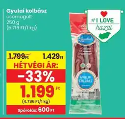 Spar Gyulai kolbász ajánlat