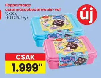 Spar Peppa malac uzsonnásdoboz brownie-val ajánlat