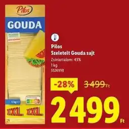 Lidl Pilos Szeletelt Gouda sajt ajánlat