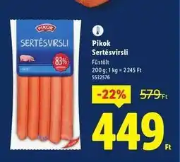 Lidl PIKOK Sertésvirsli ajánlat
