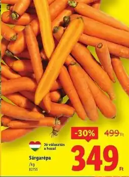 Lidl Sárgarépa ajánlat