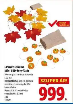 Lidl LIVARNO home Mini LED-fényfüzér ajánlat
