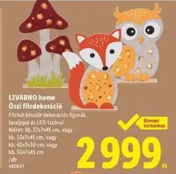 Lidl LIVARNO home Őszi filcdekoráció ajánlat