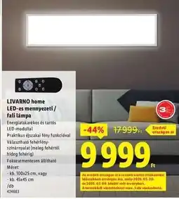 Lidl LIVARNO HOME LED-es mennyezeti / fali lámpa ajánlat