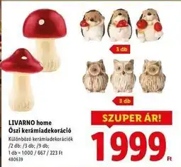Lidl LIVARNO home Őszi kerámiadekoráció ajánlat