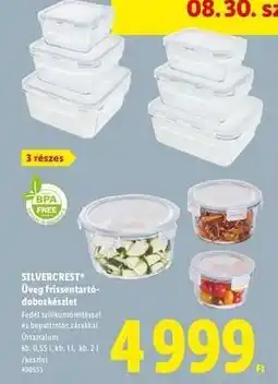 Lidl SILVERCREST Üveg frissentartó-dobozkészlet ajánlat