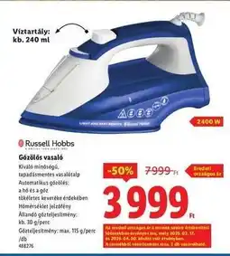 Lidl Russell Hobbs Gőzölős vasaló ajánlat